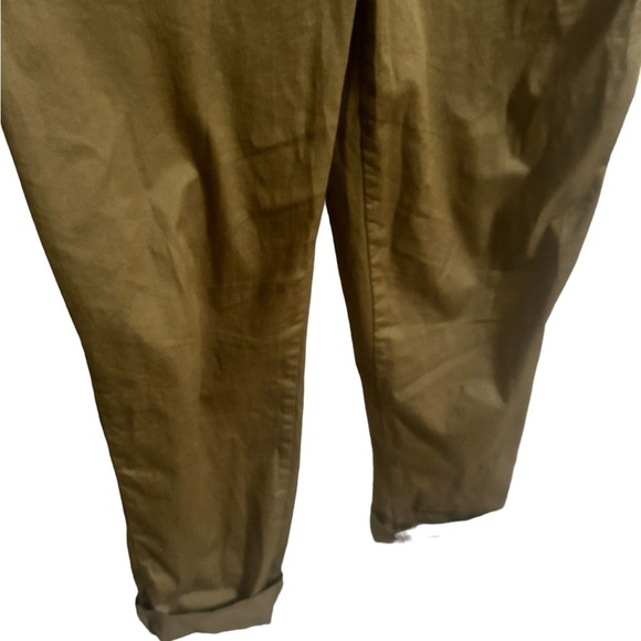 Hayden Women’s Olive Green Utility Jumpsuit Pockets Cotton Sleeveless Size Large - Picture 5 of 15